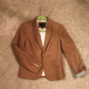 J. Crew tan schoolboy blazer